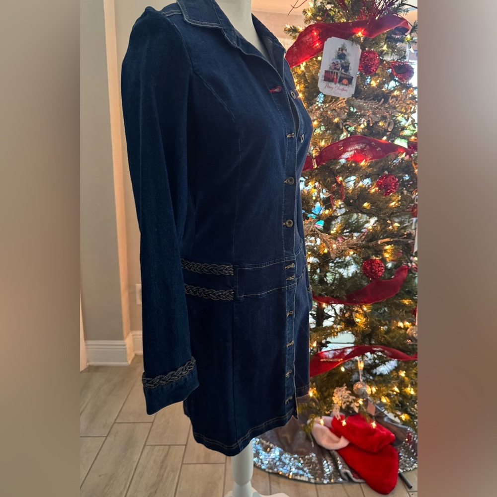 Tommy Jeans cotton/spandex button down form fitting dress. - Picture 3 of 5